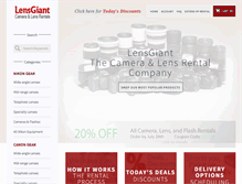 Tablet Screenshot of lensgiant.com